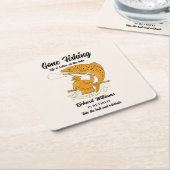 Ruhestand Gone Fishing Life is Better Remüde Rechteckiger Pappuntersetzer (angewinkelt)