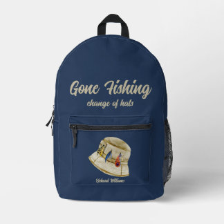 Ruhestand Gone Fishing Rentner-Anglerhut Bedruckter Rucksack
