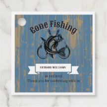 Ruhestand Gone Fishing Rumüde Rustikales Holz