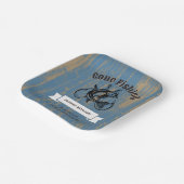 Ruhestand Gone Fishing Rumüde Rustikales Holz Pappteller (Gewinkelt)