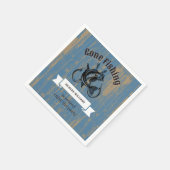 Ruhestand Gone Fishing Rumüde Rustikales Holz Serviette (Ecke)