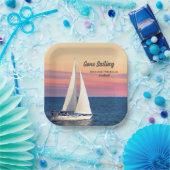 Ruhestand Gone Segelboot Sunset Ocean Pappteller (Party)