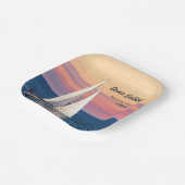 Ruhestand Gone Segelboot Sunset Ocean Pappteller (Gewinkelt)