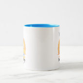 Ruhestand Gone Segelboot Sunset Wasserfarbe Zweifarbige Tasse (Mittel)