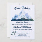 Ruhestand Gone Wandern Snowy Mountains Happy Trail Einladung (Vorderseite)