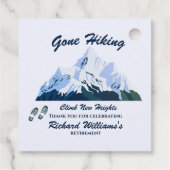 Ruhestand Gone Wandern Snowy Mountains Happy Trail Geschenkanhänger (Rückseite)