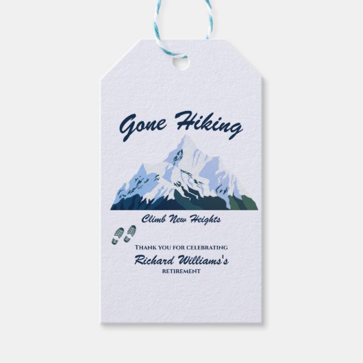 Ruhestand Gone Wandern Snowy Mountains Happy Trail Geschenkanhänger (Vorderseite)