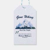 Ruhestand Gone Wandern Snowy Mountains Happy Trail Geschenkanhänger (Rückseite)