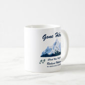 Ruhestand Gone Wandern Snowy Mountains Happy Trail Kaffeetasse (VorderseiteRechts)