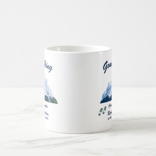 Ruhestand Gone Wandern Snowy Mountains Happy Trail Kaffeetasse (Mittel)