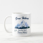 Ruhestand Gone Wandern Snowy Mountains Happy Trail Kaffeetasse (Links)