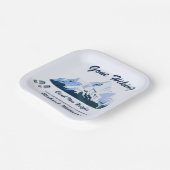 Ruhestand Gone Wandern Snowy Mountains Happy Trail Pappteller (Gewinkelt)