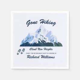 Ruhestand Gone Wandern Snowy Mountains Happy Trail Serviette