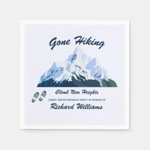Ruhestand Gone Wandern Snowy Mountains Happy Trail Serviette