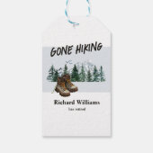 Ruhestand Gone Wandern zu den Bergen Außenbereich Geschenkanhänger (Rückseite)