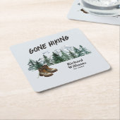 Ruhestand Gone Wandern zu den Bergen Außenbereich Rechteckiger Pappuntersetzer (angewinkelt)