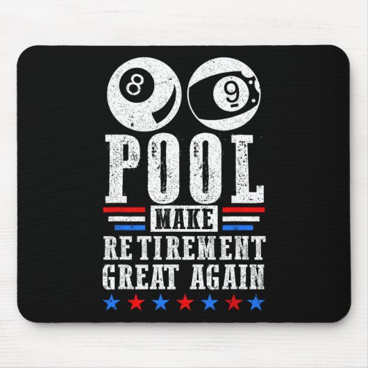 Ruhestand Great Remüde Pool Player Billiard 8 L Mousepad (Vorne)