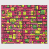 Ruhestand Gruß deinen Text grün gelb Geschenkpapier (Flach)