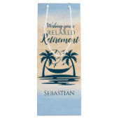 Ruhestand Hammock entspannt Geschenktüte Für Weinflaschen (Rückseite)