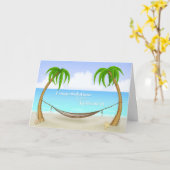 Ruhestand, Hängematte, Palmen Karte (Gelbe Blume)