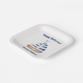 Ruhestand Happy Retirement Sailboat Wasserfarbe Pappteller (Gewinkelt)