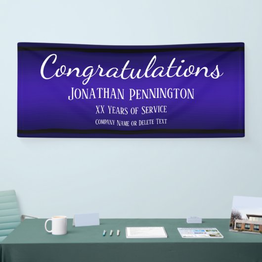 Ruhestand Herzlichen Glückwunsch Jahre Service Blu Banner (Messe)