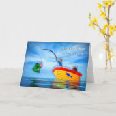 Ruhestand Herzlichen Glückwunsch Kühlung und Fisch Karte (Gelbe Blume)