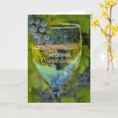 Ruhestand Herzlichen Glückwunsch Wein Spaß Karte (Gelbe Blume)