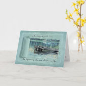 Ruhestand Herzlichen Glückwunsch Woods Lake Karte (Gelbe Blume)