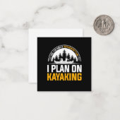 Ruhestand I Plan für Kajakfahren Mitteilungskarte (Vorderseite/Rückseite Beispiel)