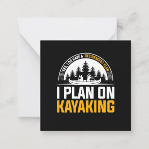Ruhestand Ich plane Kayakfahren Mitteilungskarte
