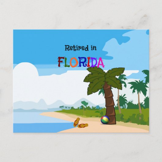 Ruhestand in Florida Postkarte (Vorderseite)