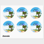 Ruhestand in Florida Runder Aufkleber (Blatt)