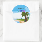Ruhestand in Florida Runder Aufkleber (Tasche)