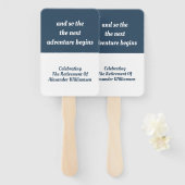 Ruhestand Inspiration Zitat Modern Simple Blue Fächer (Vorne und Hinten)