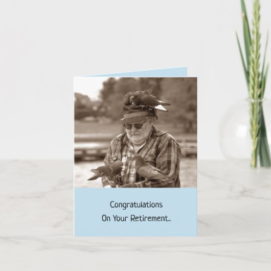 Ruhestand ist für die Vogelspaßglückwünsche Karte (Vorderseite)