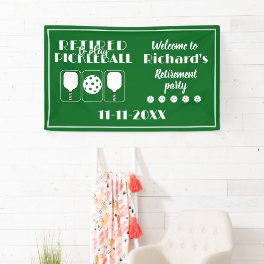 Ruhestand ist müde, Pickleball zu spielen Moderne  Banner (Insitu)