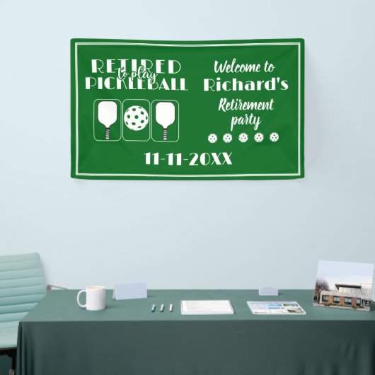 Ruhestand ist müde, Pickleball zu spielen Moderne  Banner (Messeveranstaltung)