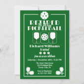 Ruhestand ist müde, Pickleball zu spielen Moderne Einladung (Vorderseite)