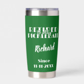 Ruhestand ist müde, Pickleball zu spielen Moderne Thermobecher (Rückseite)