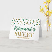 Ruhestand ist süße Gratulationen Grün Gold Karte (Gelbe Blume)
