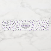 Ruhestand ist Sweet Lila Silver Confetti Wasserflaschenetikett (Einzelnes Label)