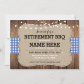 Ruhestand lädt GRILLEN pensionierten Einladung (Vorderseite)