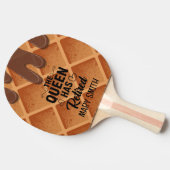 Ruhestand lustige Zitate Sprichwort Waffel Tischtennis Schläger (Seitenansicht)