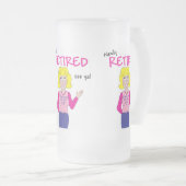 Ruhestand Mattglas Bierglas (VorderseiteRechts)