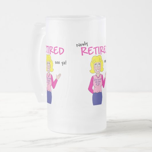 Ruhestand Mattglas Bierglas (Vorderseite Links)