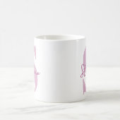 Ruhestand | Moderne rosa Monogramm-Anfangsbuchstab Kaffeetasse (Mittel)