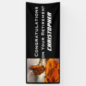 Ruhestand, Name, ausgewogener Rock Jumbo Banner (Vertikal)