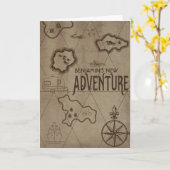 Ruhestand New Adventure Map Herzlichen Glückwunsch Karte (Gelbe Blume)