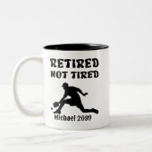 Ruhestand nicht getired Pickleball Player Zweifarbige Tasse (Links)